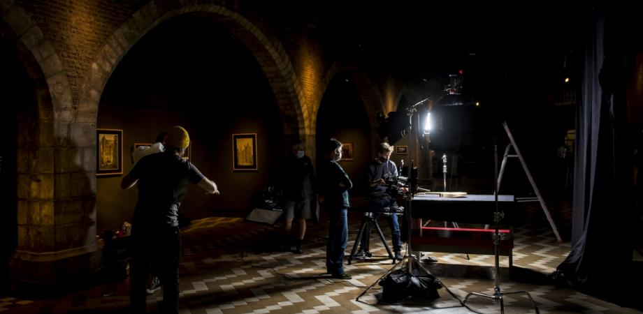 Justin Glaie in de Grote Zaal van het Vleeshuis Justin Glaie in de Grote Zaal van het Vleeshuis